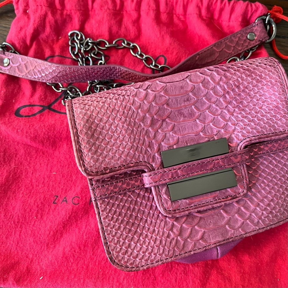 Zac Posen Pink Crocodile Purse